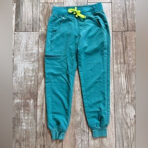Figs Teal Jogger Pant Scrubs drawstring Size XXS
